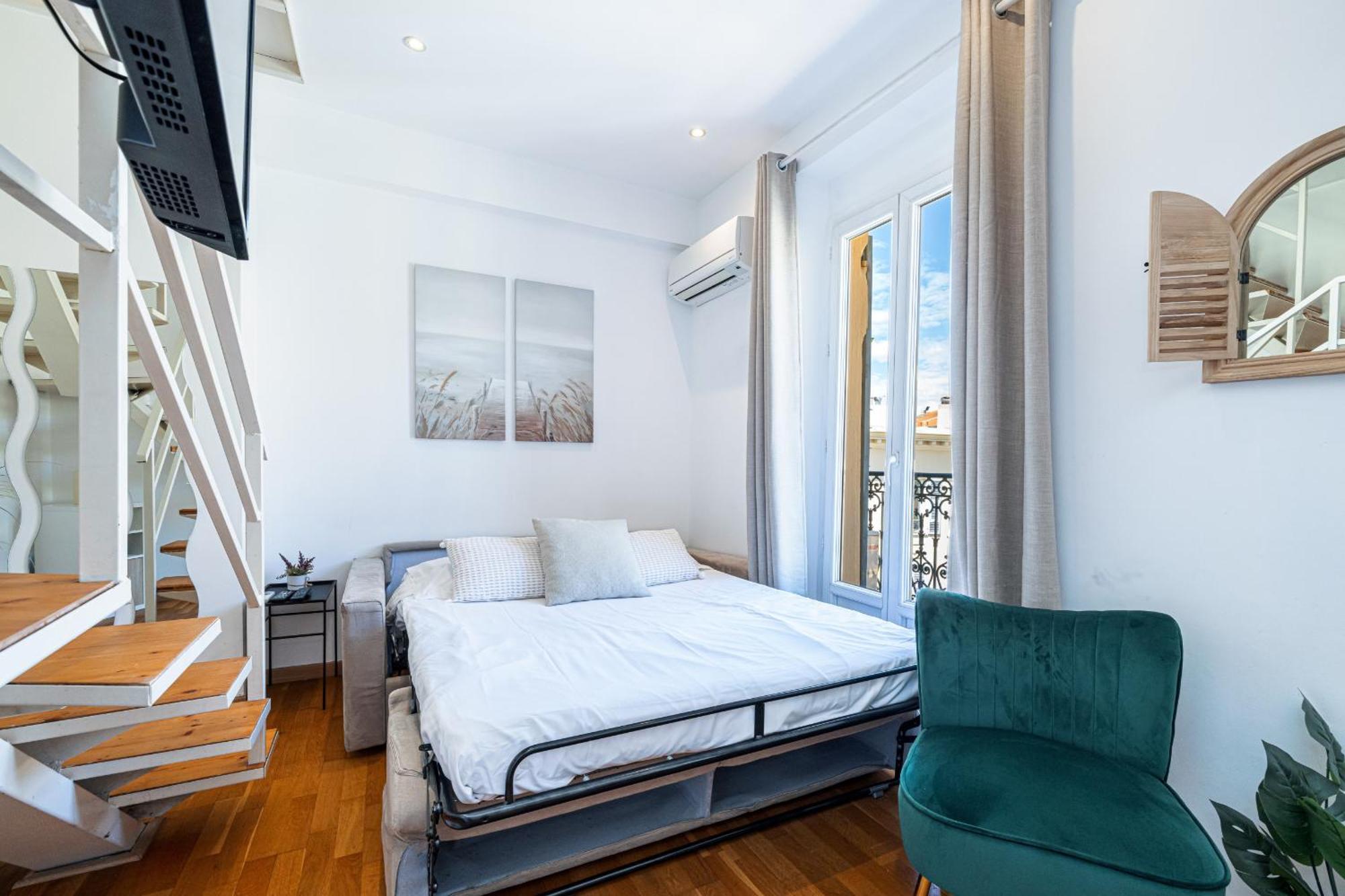 Ferienwohnung Massena Street - 1 Bdr Duplex With Ac & Parking Nizza Exterior foto