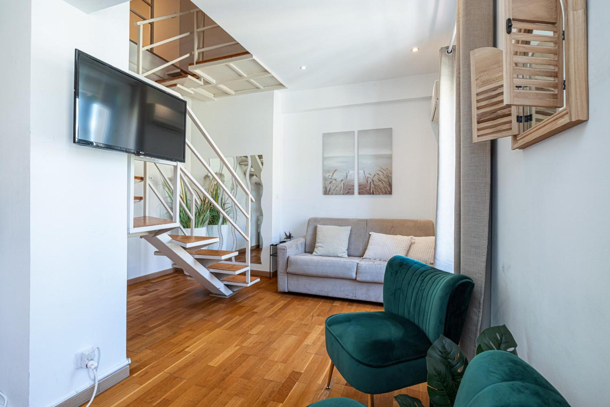Ferienwohnung Massena Street - 1 Bdr Duplex With Ac & Parking Nizza Exterior foto
