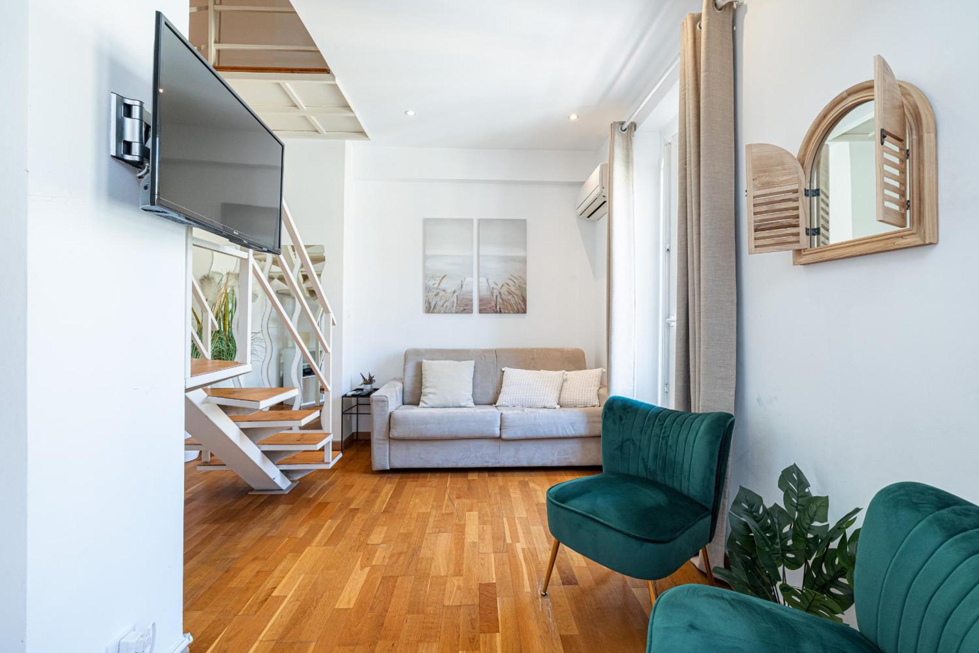 Ferienwohnung Massena Street - 1 Bdr Duplex With Ac & Parking Nizza Exterior foto